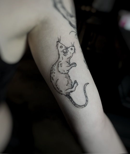 Two-headed rat tattoo