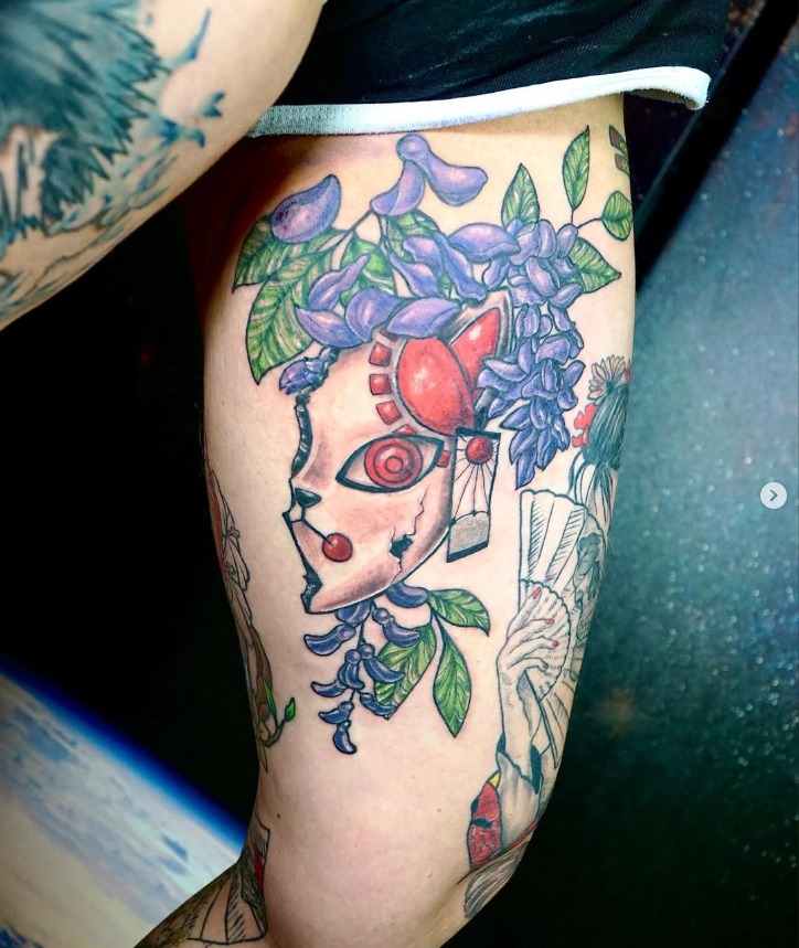 Fox Mask from Demon Slayer as a Tattoo