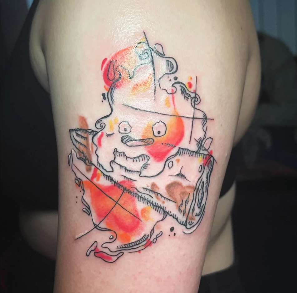 Calcifer from Ghibli as a Tattoo