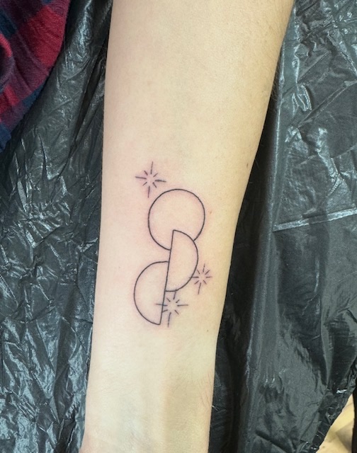 Opt-Ink tattoo with little Stars