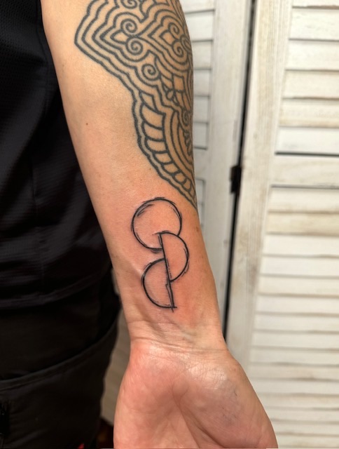 Opt-Ink tattoo with sketches