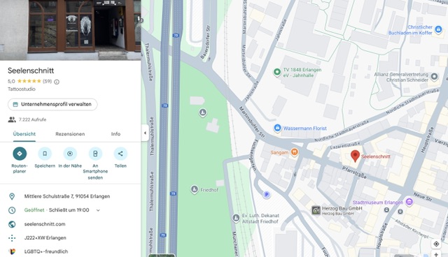 Google Maps Standort von Seelenschnitt